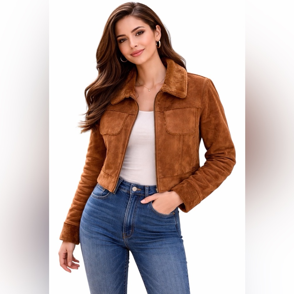 Baby Phat Tan Teddy Jacket